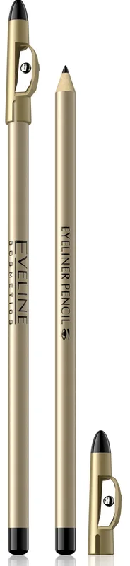 Олівець контурний для очей Eveline Cosmetics Eyeliner Pencil з підстругачкою Black 1.2 г