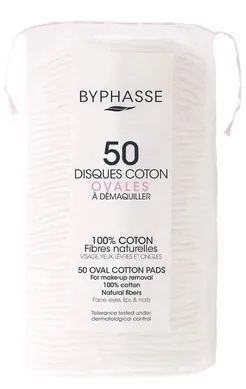 Диски для зняття макіяжу овальні - Byphasse Oval Cotton Pads, 50 шт