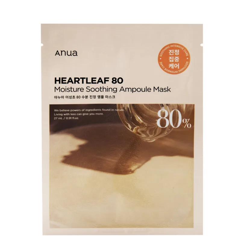 Anua Heartleaf 80% Moisture Soothing Ampoule Mask — Зволожуюча ампульна маска з хауттюйною
