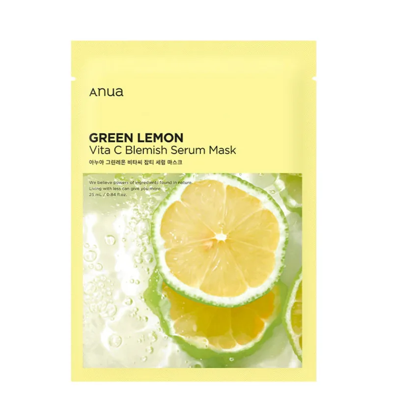 Anua Green Lemon Vita C Blemish Serum Mask — Освітлююча тканинна маска