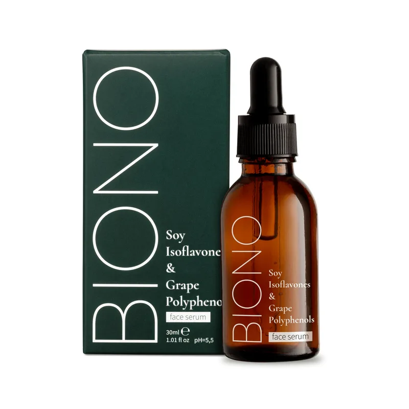 Антиоксидантна сироватка для обличчя Biono Soy Isoflavones&Grape Polyphenols, 30 мл (BN_SR_SGP_30)