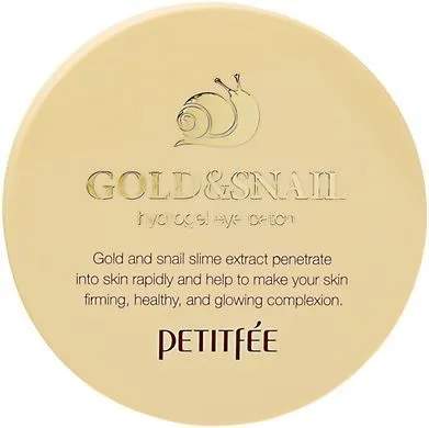 Гідрогелеві патчі для очей з золотом і равликом Petitfee & Gold & Snail Hydrogel Eye Patch 60 шт