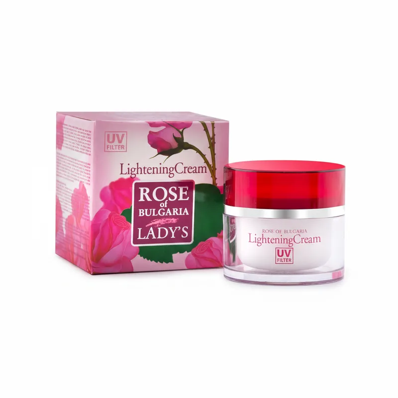 Освітлювальний крем для обличчя з трояндовою водою Rose of Bulgaria від BioFresh 50 мл