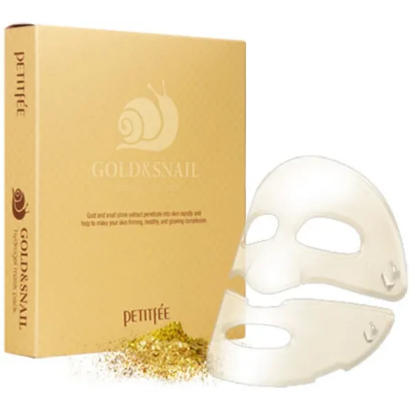 Petitfee&Koelf Gold & Snail Hydrogel Mask - Гідрогелева маска для обличчя з золотом і муцином равлика
