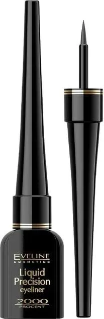 Підводка для очей Eveline Liguid Precision водостійка чорна 4 мл