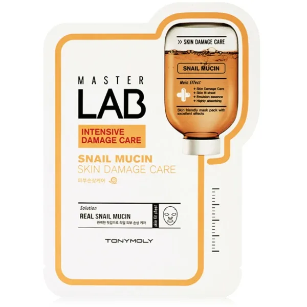 Tony Moly Master Lab Snail Mucin Mask - Тканинна маска для обличчя з муцином равлика