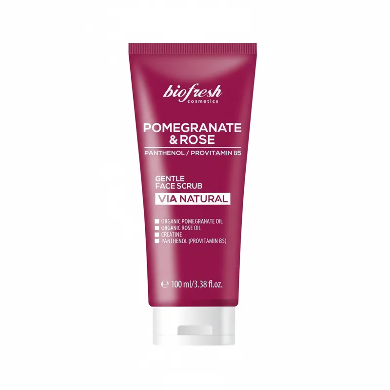 Ніжний скраб для обличчя Via Natural Pomegranate & Rose від BioFresh 100 мл