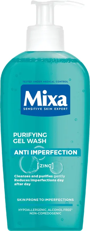 Гель Mixa Anti-imperfection очищення для чутливої ​​шкіри, схильної до недосконалостей 200 мл