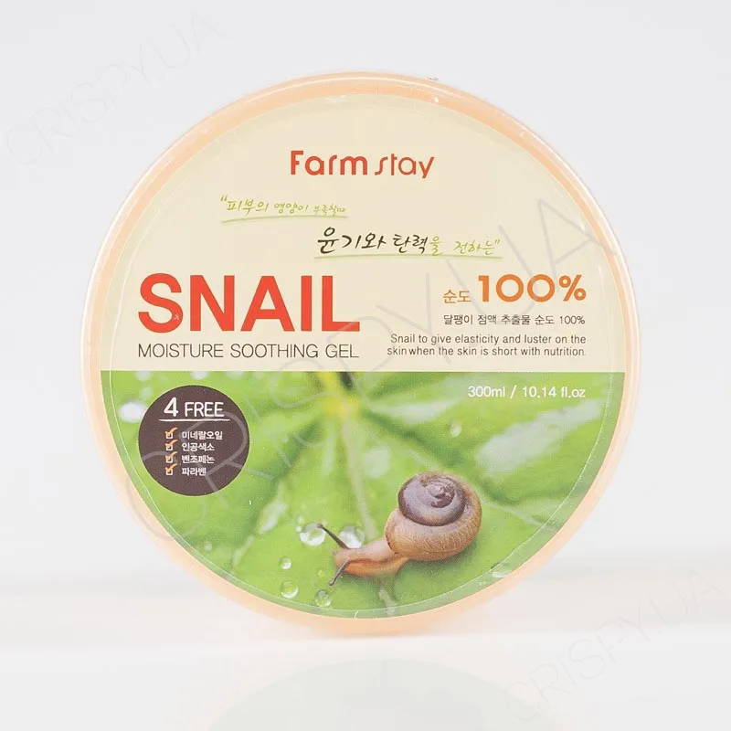 Заспокійливий гель для чутливої шкіри з муцином равлики FARMSTAY MOISTURE SOOTHING GEL SNAIL - Купити корейську косметику Фармстай