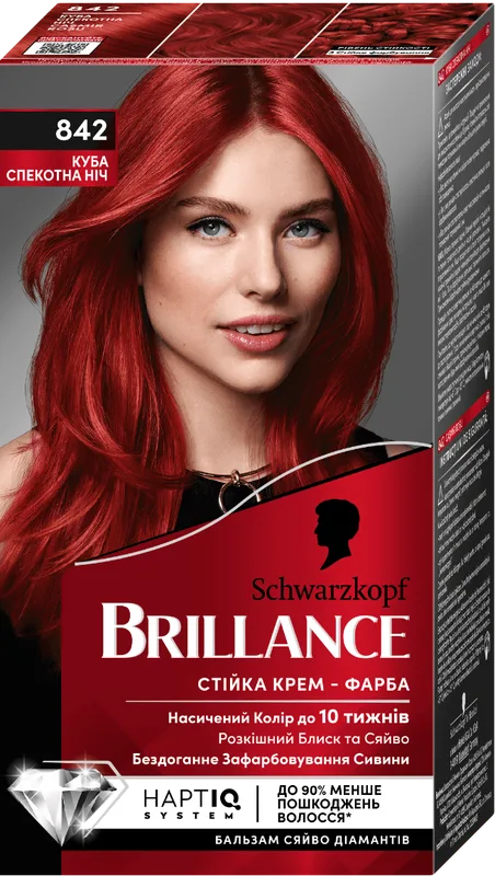 Крем-фарба для волосся Brillance № 842 Куба спекотна ніч