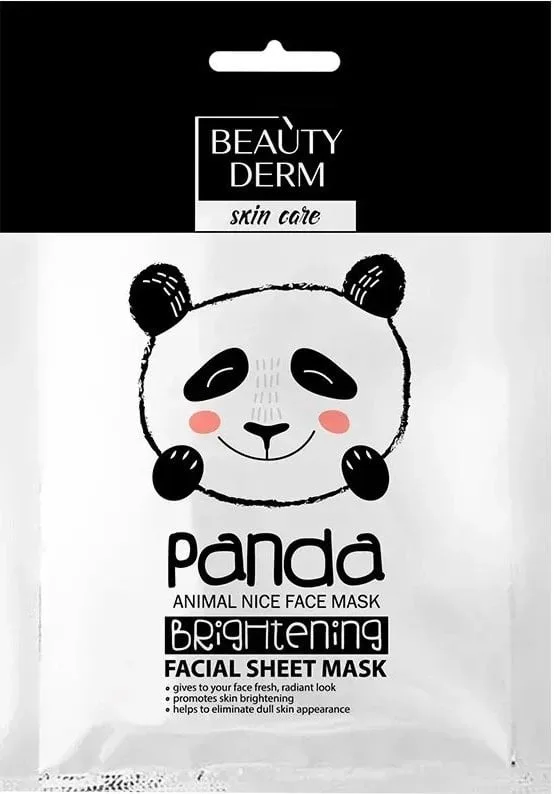 Маска тканинна для обличчя Beauty Derm Animal Panda Whitening відбілююча 25 мл