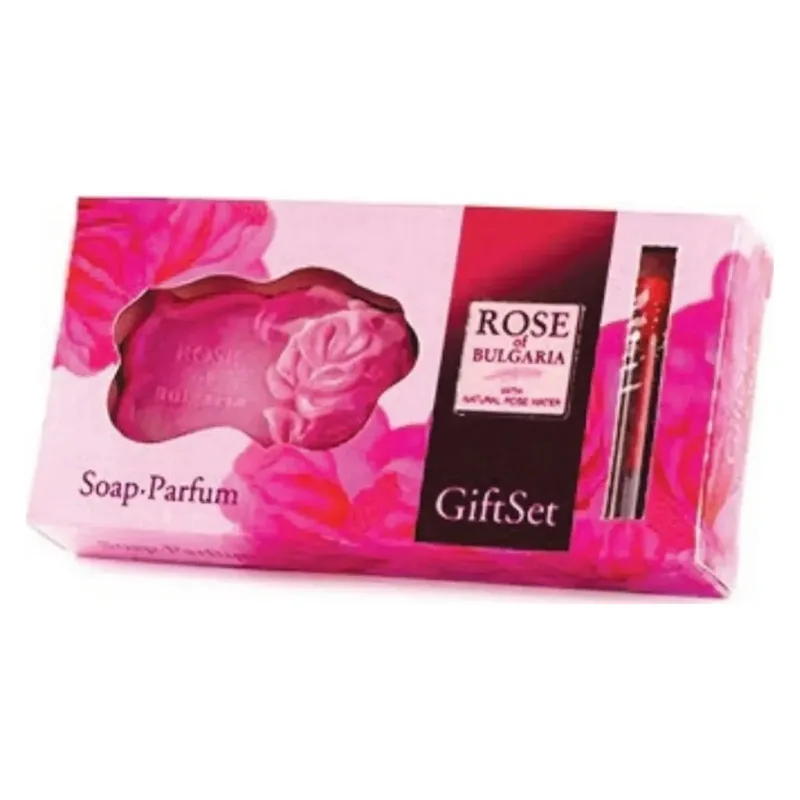 Подарунковий набір Rose of Bulgaria від BioFresh: гліцеринове мило 45 г і парфуми 2,1 мл