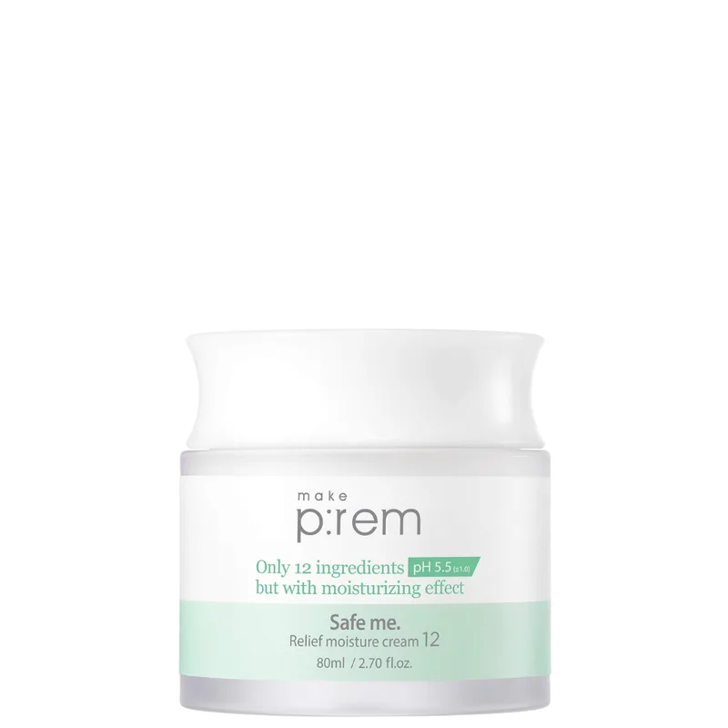 Make P:rem Safe Me Relief Moisture Cream 80 мл — Гіпоалергенний крем для чутливої шкіри обличчя