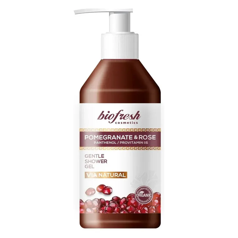 Ніжний гель для душу VIA Natural Pomegranate & Rose від BioFresh 250 мл