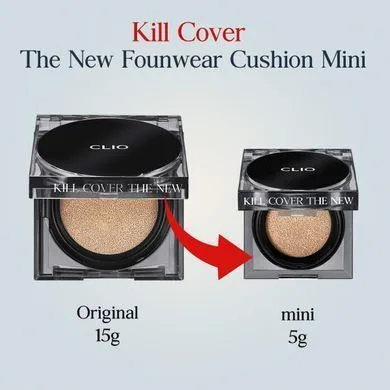 Clio Kill Cover the New Founwear Cushion SPF 50+ PA+++ кушон з легким покриттям міні-версія 4 Ginger