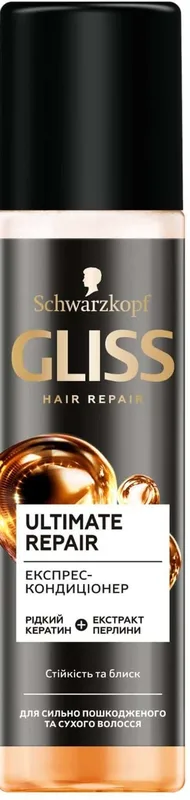 Експрес-кондиціонер GLISS Ultimate Repair для сильно пошкодженого та сухого волосся, 200 мл