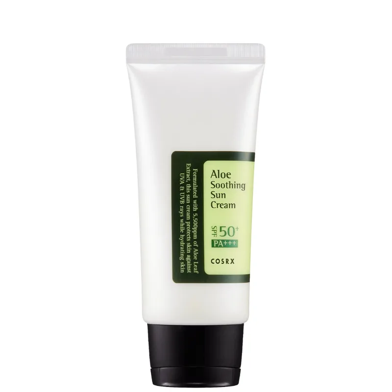 COSRX Aloe Soothing Sun Cream SPF 50+ PA+++ 50 мл — Зволожуючий сонцезахисний крем із екстрактом алое SPF50+