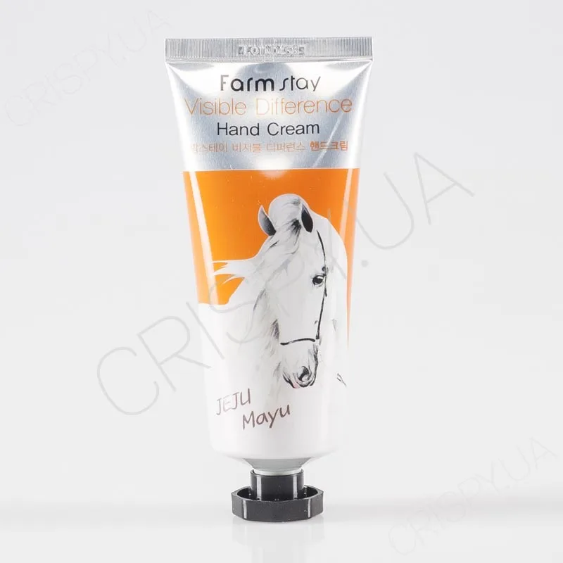 Крем із кінським жиром для живлення та зміцнення шкіри рук FARMSTAY VISIBLE DIFFERENCE HAND CREAM HORSE OIL - Бренд Фармстей