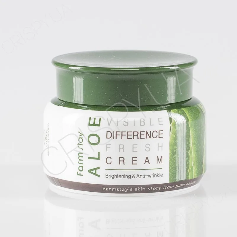 Крем із екстрактом алое для чутливої шкіри обличчя FARMSTAY VISIBLE DIFFERENCE MOISTURE CREAM ALOE - Фармстей корейський бренд