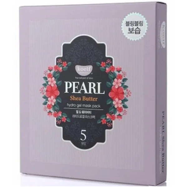 Petitfee&Koelf hydrogel Mask Pack Pearl & Shea Butter - Гідрогелева маска для обличчя з перлами та маслом ши