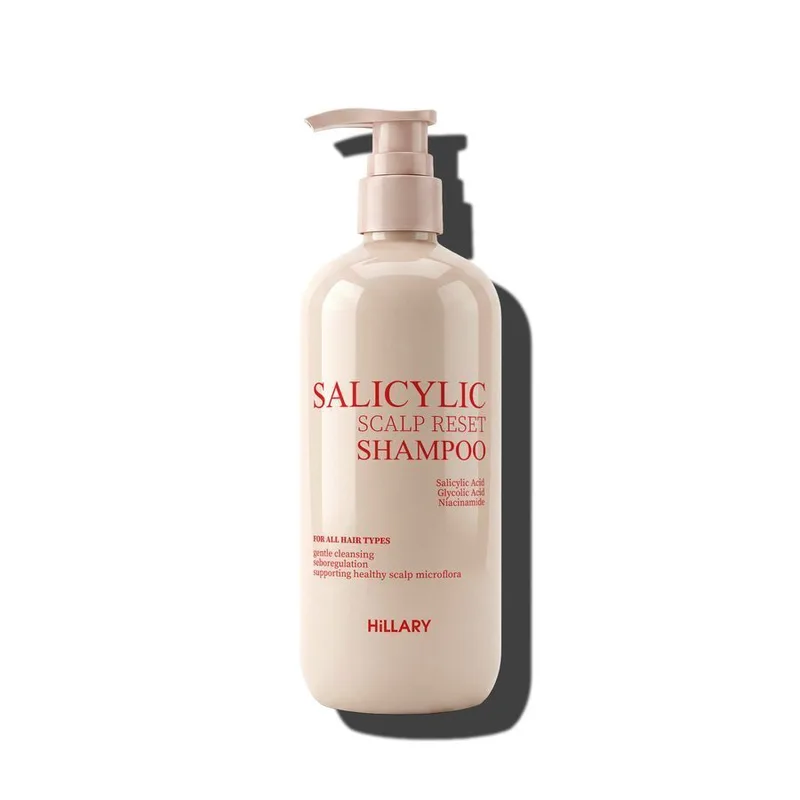 Саліциловий шампунь для відновлення шкіри голови Hillary Salicylic Scalp Reset Shampoo, 400 мл