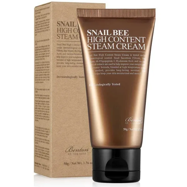 Benton Snail Bee High Content Steam Cream - Крем з муцином равлика та бджолиною отрутою