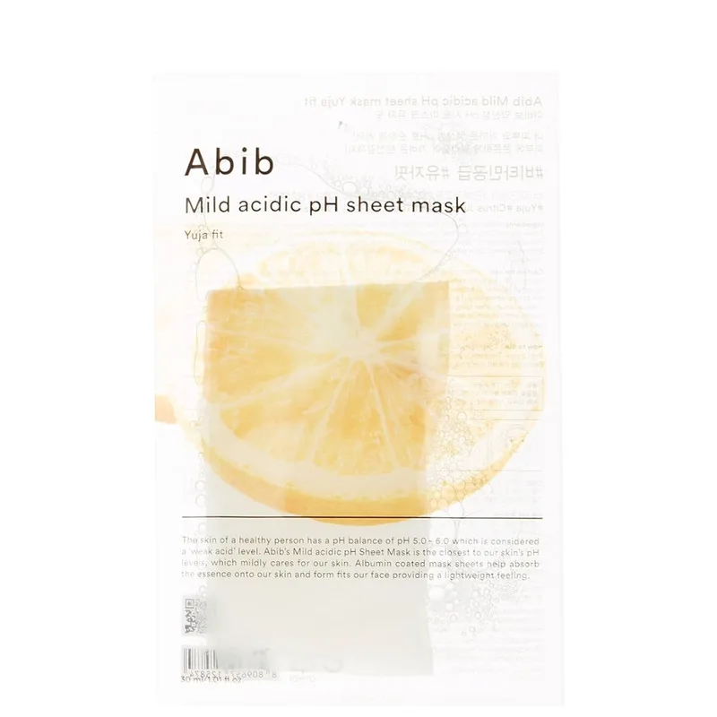 Abib Mild Acidic pH Sheet Mask Yuja Fit — Тонізуюча тканинна маска з екстрактом юдзу