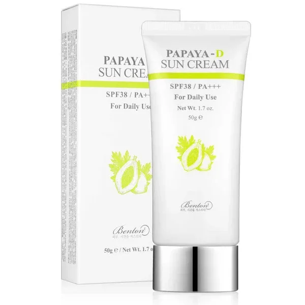 Benton Papaya-D Sun Cream SPF38 PA+++ - Сонцезахисний крем з екстрактом папайї
