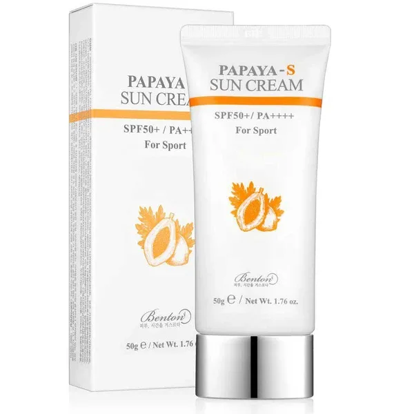 Benton Papaya-S Sun Cream SPF50+/PA++++ For Sport - Сонцезахисний крем з екстрактом папайї для спорту