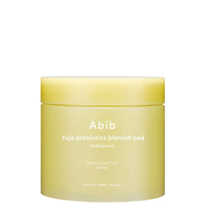 Abib Yuja Probiotics Blemish Pad Vitalizing Touch 60 шт — Тонізуючі освітлювальні диски з пробіотиками