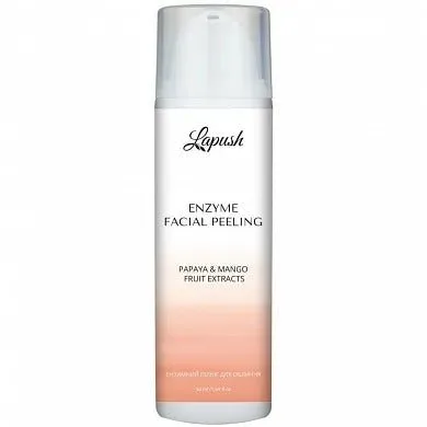 Enzymatic face peeling with papaya and mango extracts
