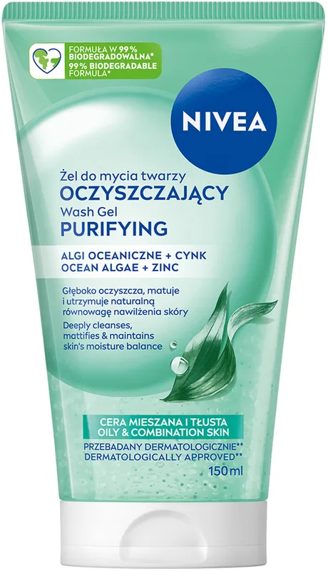 Гель для вмивання NIVEA очищуючий для обличчя із цинком 150 мл