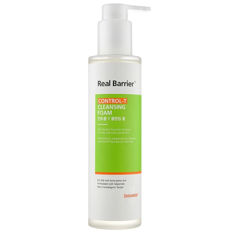 Real Barrier Control-T Cleansing Foam 190 мл — Слабокислотна гель-пінка для жирної шкіри