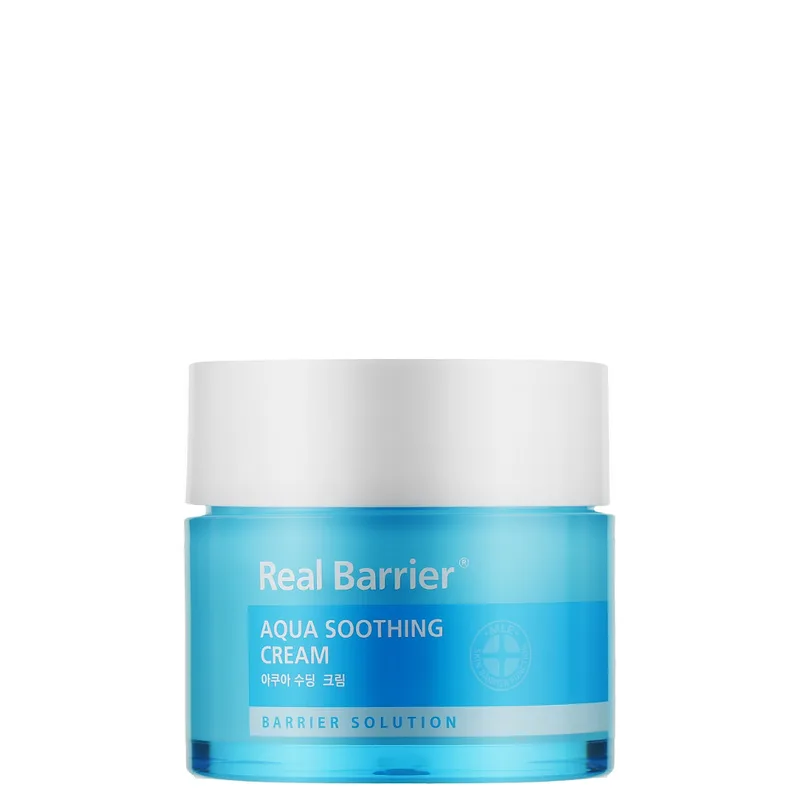Real Barrier Aqua Soothing Cream 50 мл — Заспокійливий гель-крем для обличчя з гіалуроновою кислотою