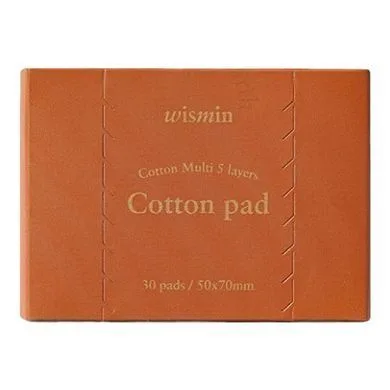 Подушечки косметичні бавовняні 5-шарові - Wismin Cotton Multi 5 Layers Cotton Pad, 6 шт