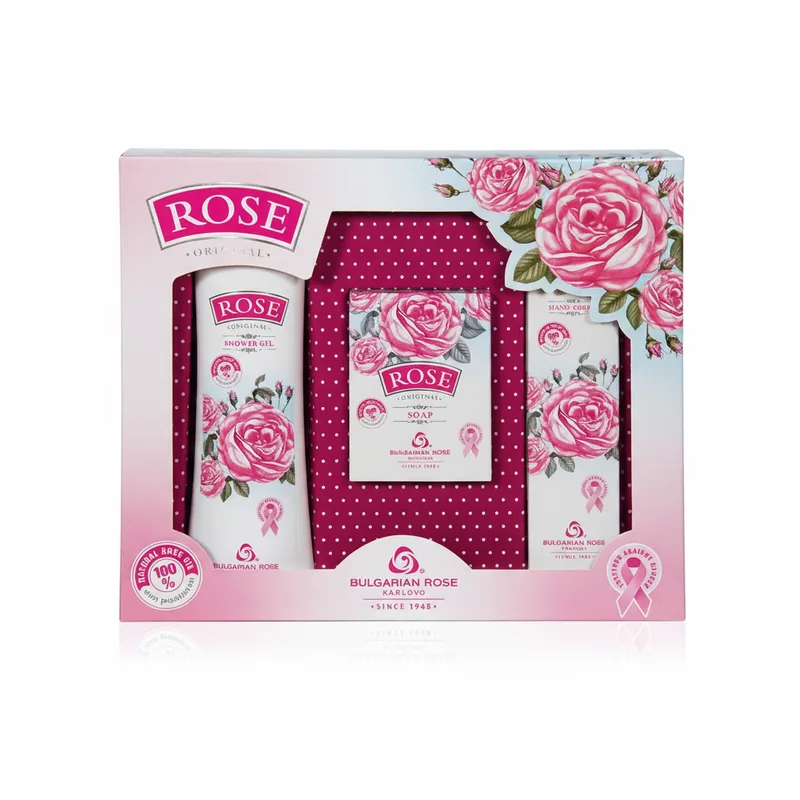 Подарунковий набір Rose Original: гель для душу, крем для рук і мило від Bulgarian Rose