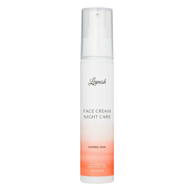 Night cream with vitamin C and marine collagen for normal skin