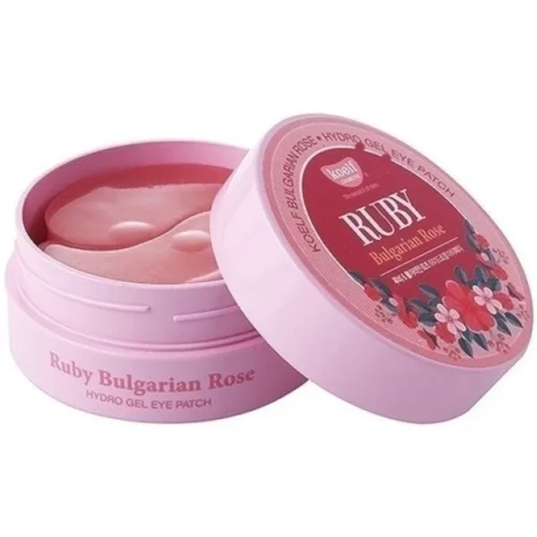 Petitfee&Koelf Ruby & Bulgarian Rose Eye Patch - Гідрогелеві патчі з рубіном і болгарською трояндою