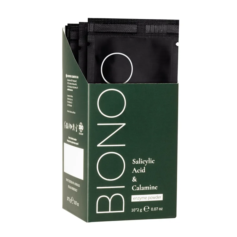 Set of sachets of cleansing enzyme powder with salicylic acid and calamine Biono, 10pcs.x2