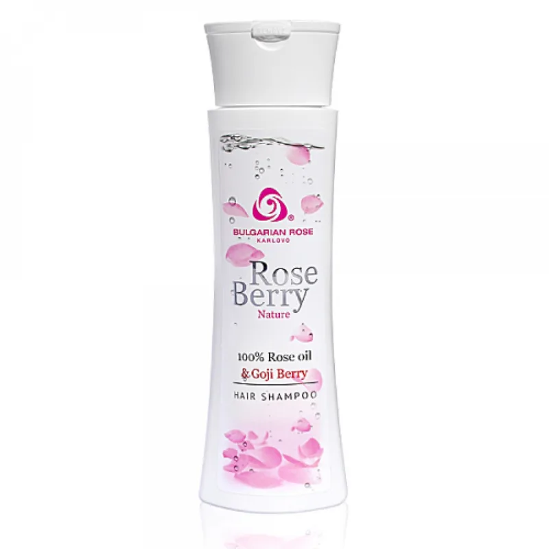 Шампунь Rose Berry Nature з трояндовою олією та ягодами годжі від Bulgarian Rose 200 мл