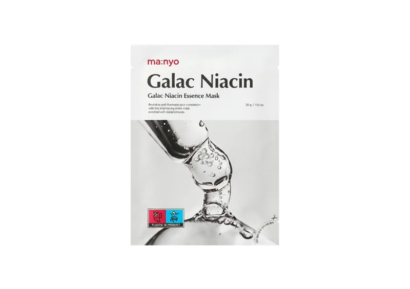 Тканева маска для освітлення шкіри MANYO FACTORY Galac Niacin Essence Mask 1*30г
