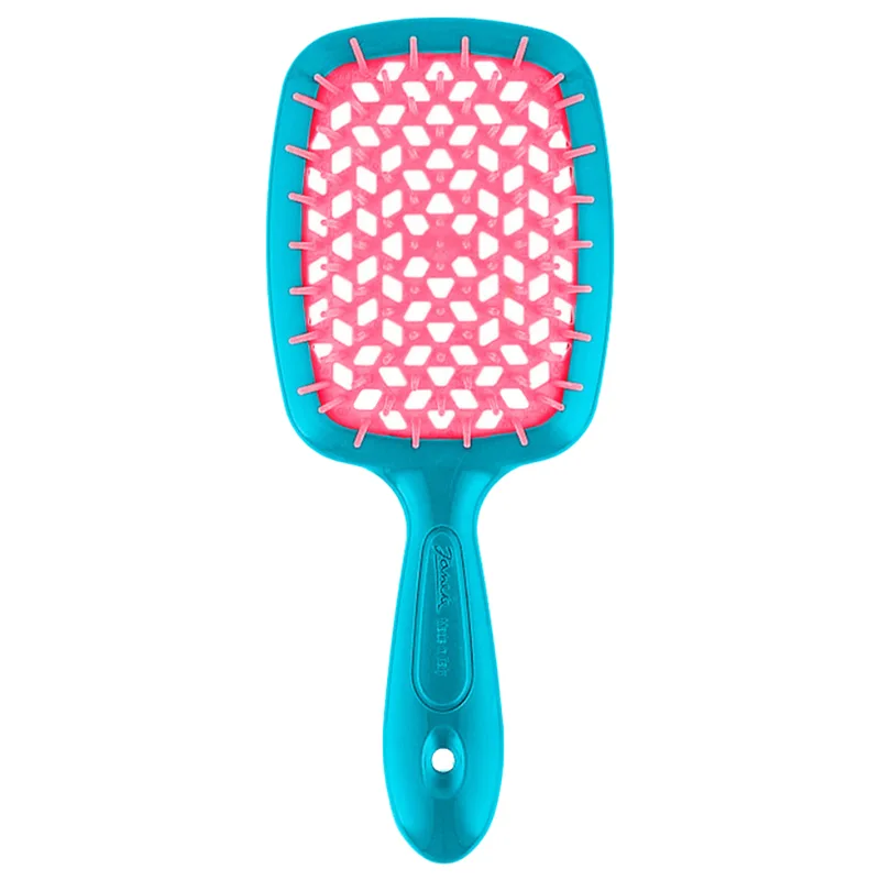 Щітка для волосся Janeke Superbrush бірюзова з рожевим