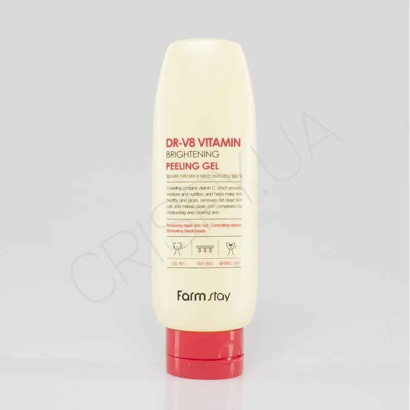 Гель-скатка з вітамінним комплексом для пілінгу шкіри - FARMSTAY DR-V8 VITAMIN BRIGHTENING PEELING GEL купить Фармстей
