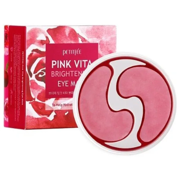 Petitfee&Koelf Pink Vita Brightening Eye Mask - Освітлюючі тканинні патчі під очі