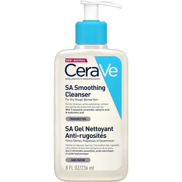 CeraVe SA Smoothing Cleanser For Dry Rough Bumpy Skin - М'який гель з саліциловою кислотою