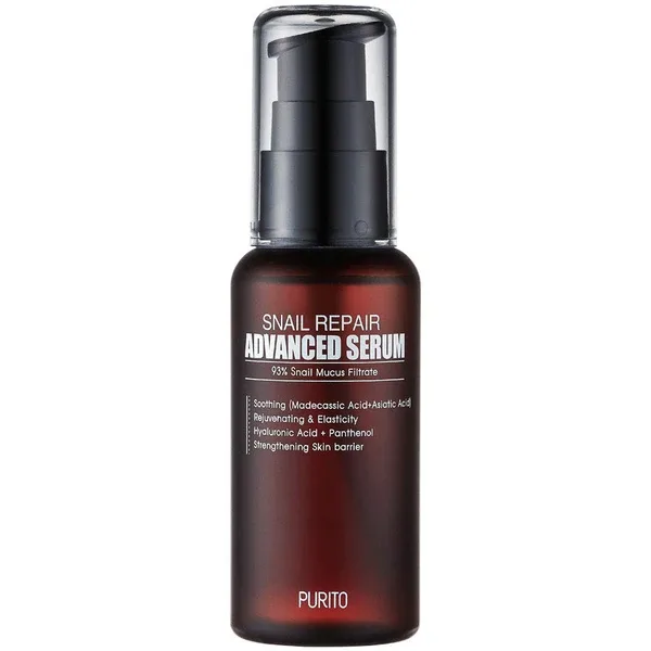 PURITO Snail Repair Advanced Serum - Восстанавливающая сыворотка с улиточным муцином 93%