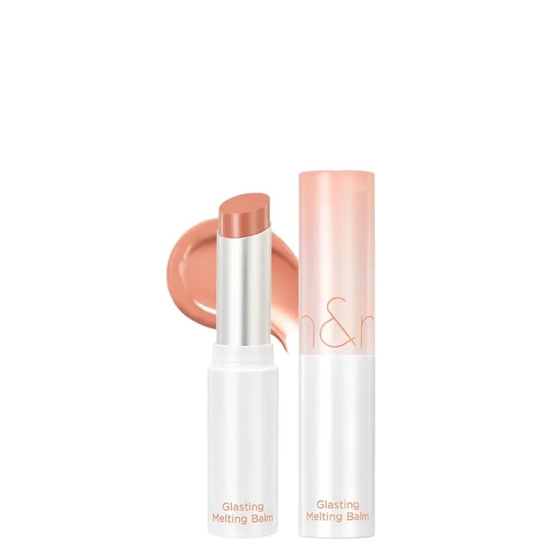 Rom&nd Glasting Melting Balm 01 Coco Nude — Танучий бальзам для губ в нюдово-персиковому відтінку