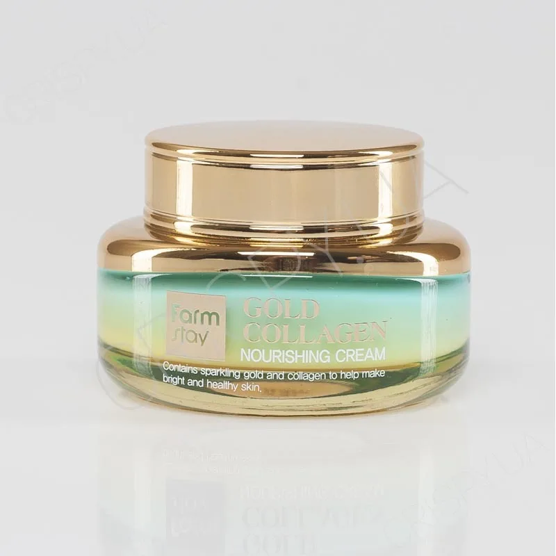 Антивіковий крем з колоїдним золотом та колагеном для обличчя купити - FARMSTAY GOLD COLLAGEN NOURISHING CREAM Фармстей