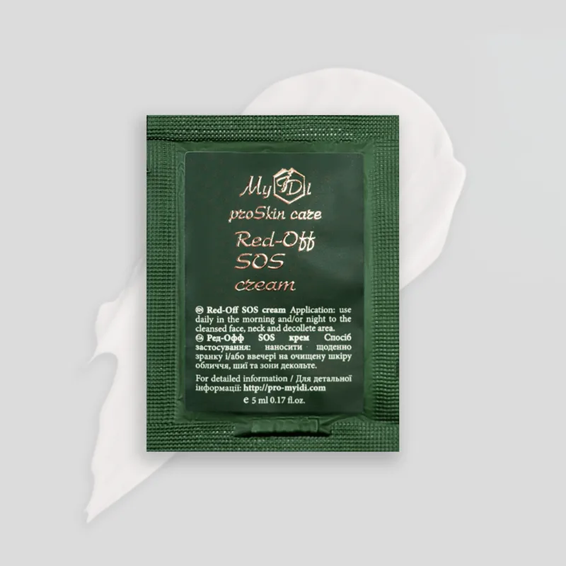 Заспокійливий крем для чутливої шкіри обличчя Red-Off SOS cream (пробник), 5 мл