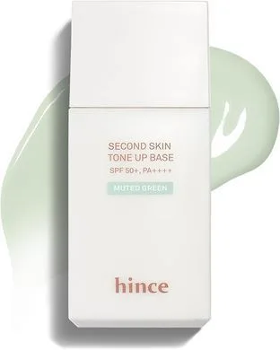 Hince Second Skin Tone Up Base Muted Green – база під макіяж проти почервонінь з зеленим пігментом 35 мл